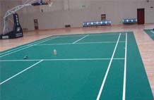 亞強體育施工案例:pvc羽毛球場(chǎng)