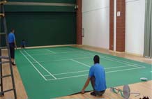 亞強體育施工案例:pvc羽毛球場(chǎng),