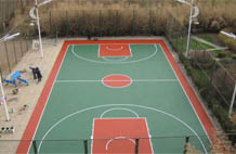 亞強體育施工案例:丙烯酸籃球場(chǎng),