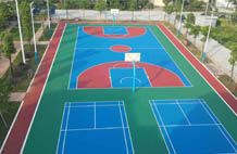 亞強體育施工案例:籃球場(chǎng),