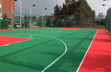 亞強體育施工案例:懸浮地板籃球場(chǎng)施工,