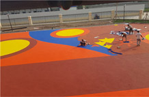 亞強體育施工案例:塑膠幼兒園場(chǎng)地施工