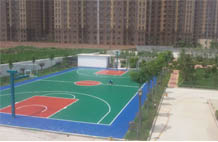 亞強體育施工案例:硅pu籃球場(chǎng),